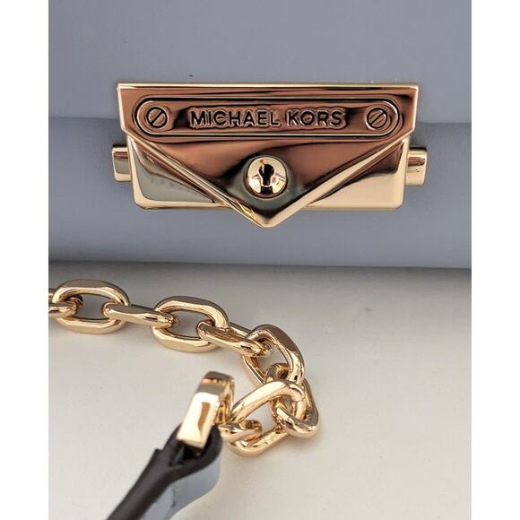 Michael Kors Cece Small Pale Blue Vegan Leather Convertible Flap Crossbody Bag - Picture 7 of 12